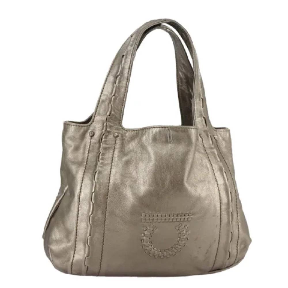 Salvatore Ferragamo Pre-owned Pre-owned Laeder hndtasker - Vintage - Dame - Gul - ONE SIZE - Uld
