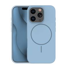 iPhone 15 Pro Max Silicone Thin Cover - MagSafe Kompatibel - Lyseblå