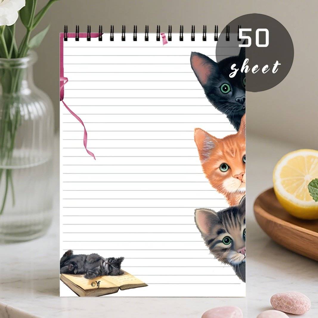 1pc Cute Spiral Notepad, Daily Planner With Ribbon Decor, Task Checklist Organizer For Work And Notes, Floral Themed Agenda Pad