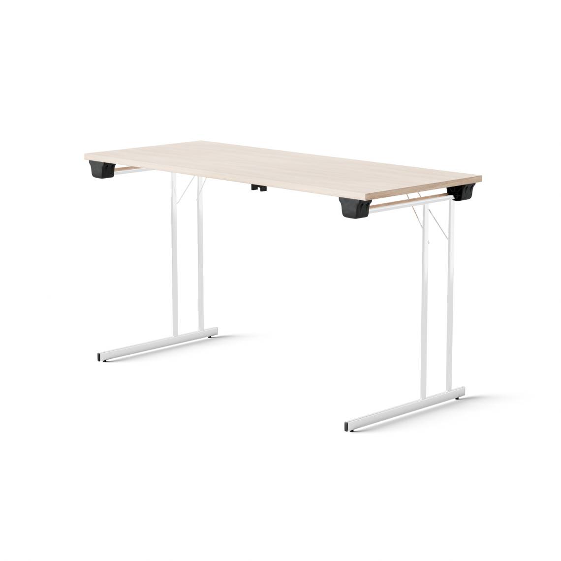Klapbord Kongress Style, Størrelse 120 x 50 cm, Bordplade Urban Oak, Stativ Krom