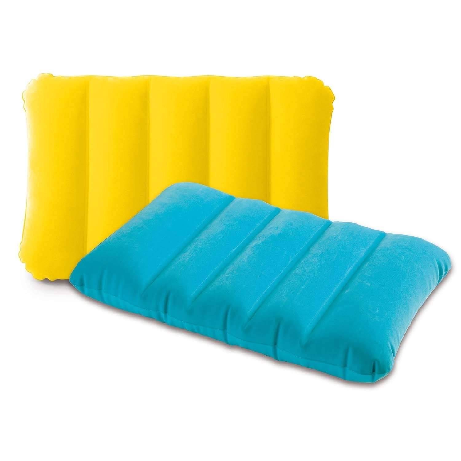 Super oppustelig pude 43 x 28 x 9 cm INTEX 68676 blå