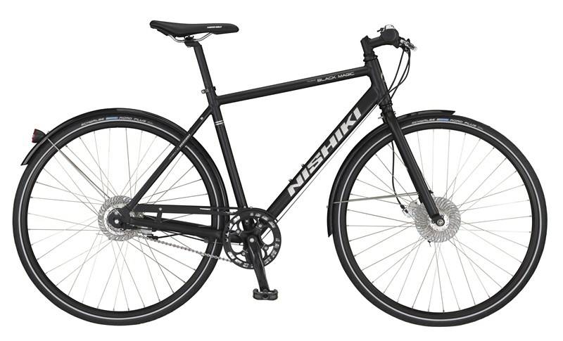 Nishiki Black Magis rullebremser 7 ind gear sports herre cykel 23,5 tommer