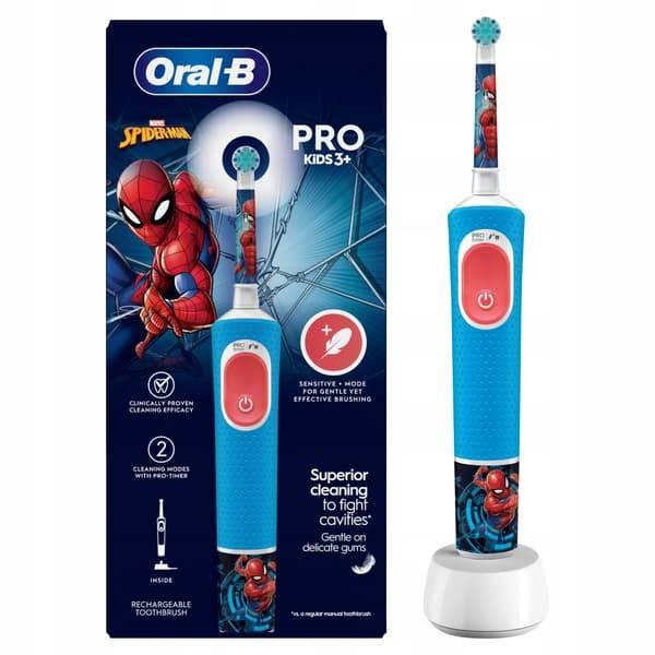 Oral-B Pro Kids 3+ eltandborste för barn, Spiderman
