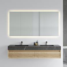 Koniseur Backlight badeværelses spejl, LED – lampeudtag - Antidug (Variant: Størrelse: Højde 75 cm Brede 120 cm)