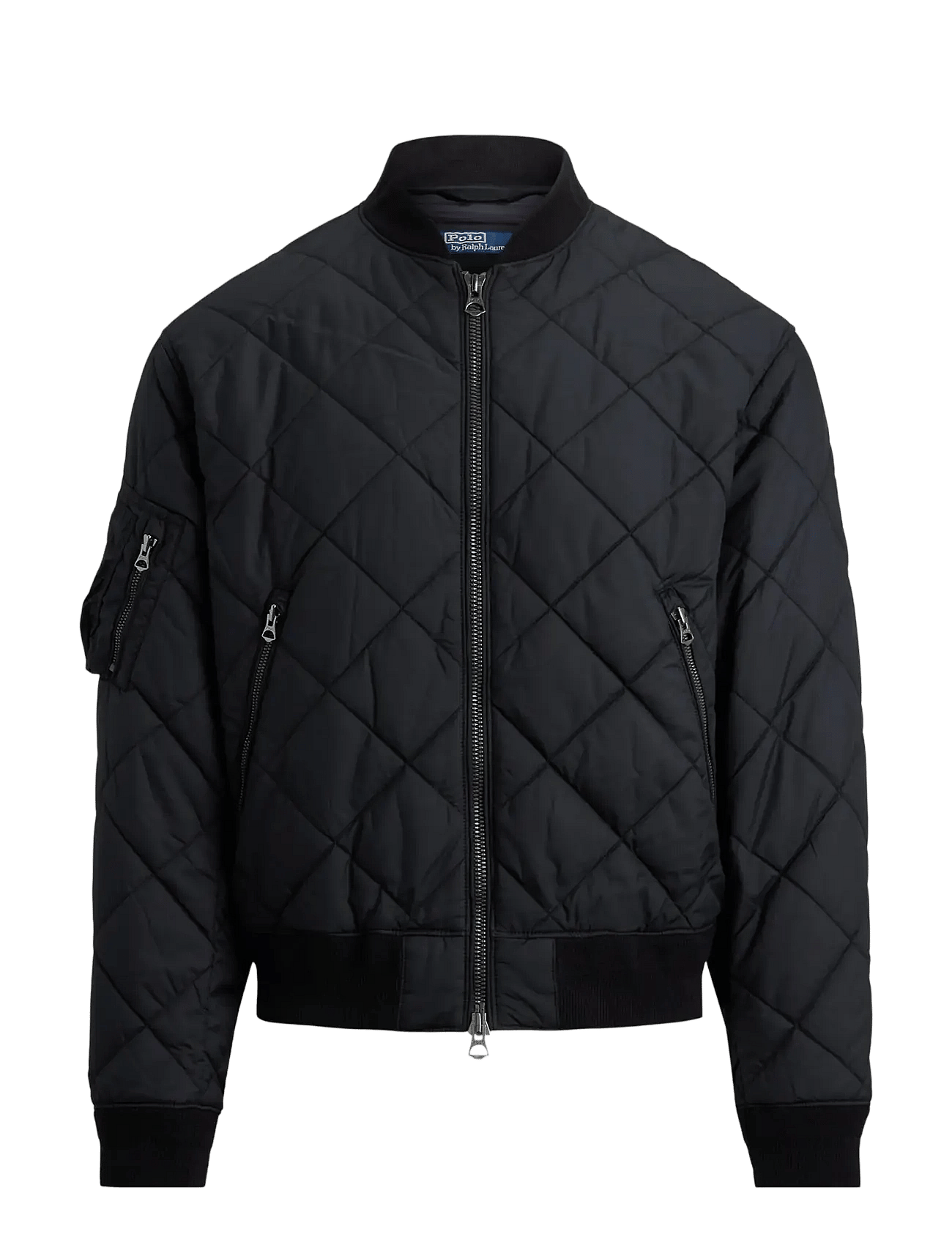 POLO RALPH LAUREN Quilted Jacquard Bomber Jacket | Black | S
