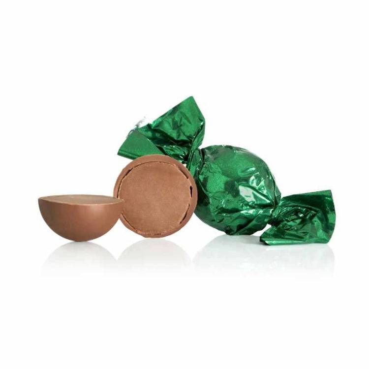 Chokoladekugle | Mælkechokolade med nougat - mørkegrøn