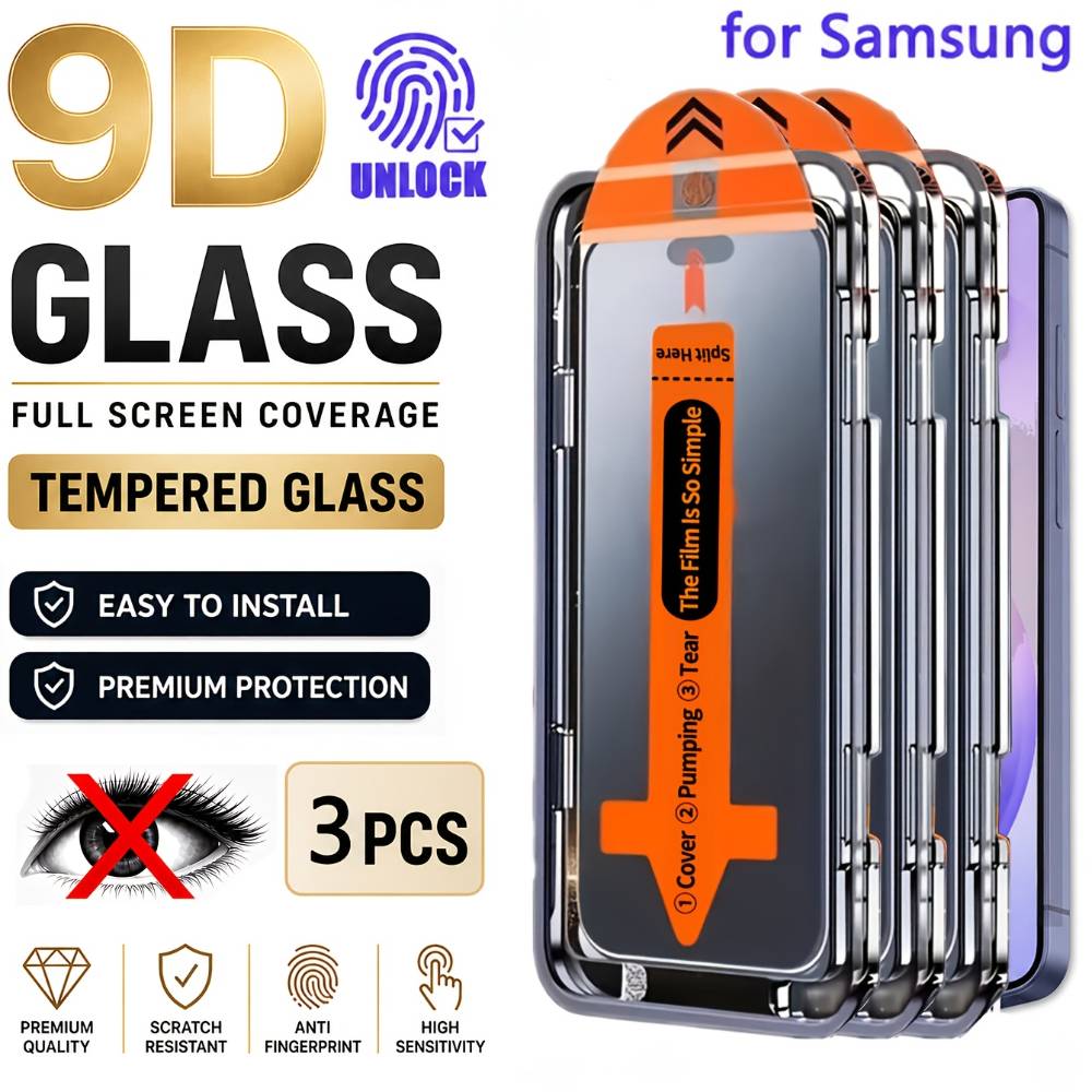 NNBILI 3Pcs Full Coverage Privacy Screen Protector with Install Kit Auto-Alignment Kit,For Samsung Galaxy S26 S25 S24 Ultra