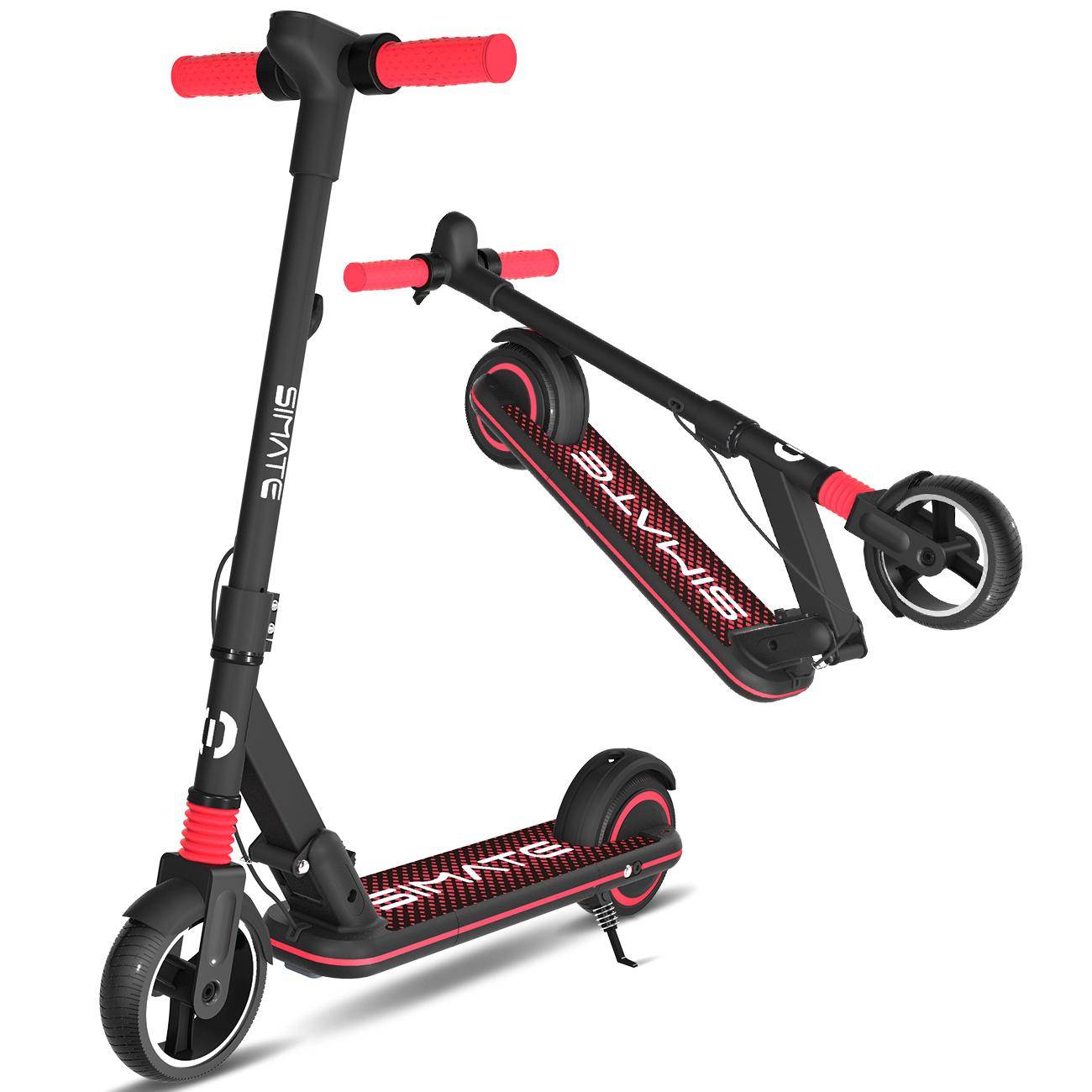 Simate S3 Säker Elscooter För Barn 130W Motor 70Kg Last Utomhuslek Elscooter Med Dubbelt Bromssystem svart