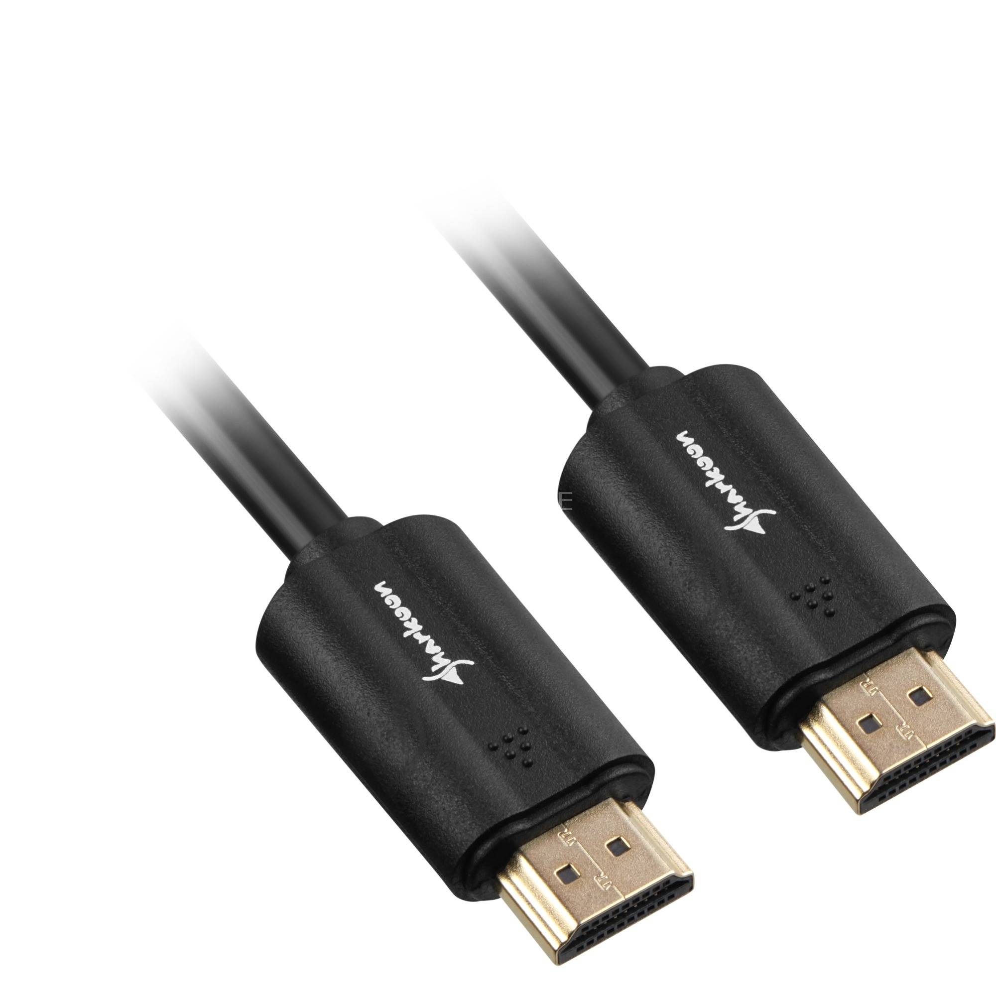 Sharkoon HDMI/HDMI 4K, 3m HDMI-kabel HDMI Type A (Standard) Sort, Sort 4044951018048