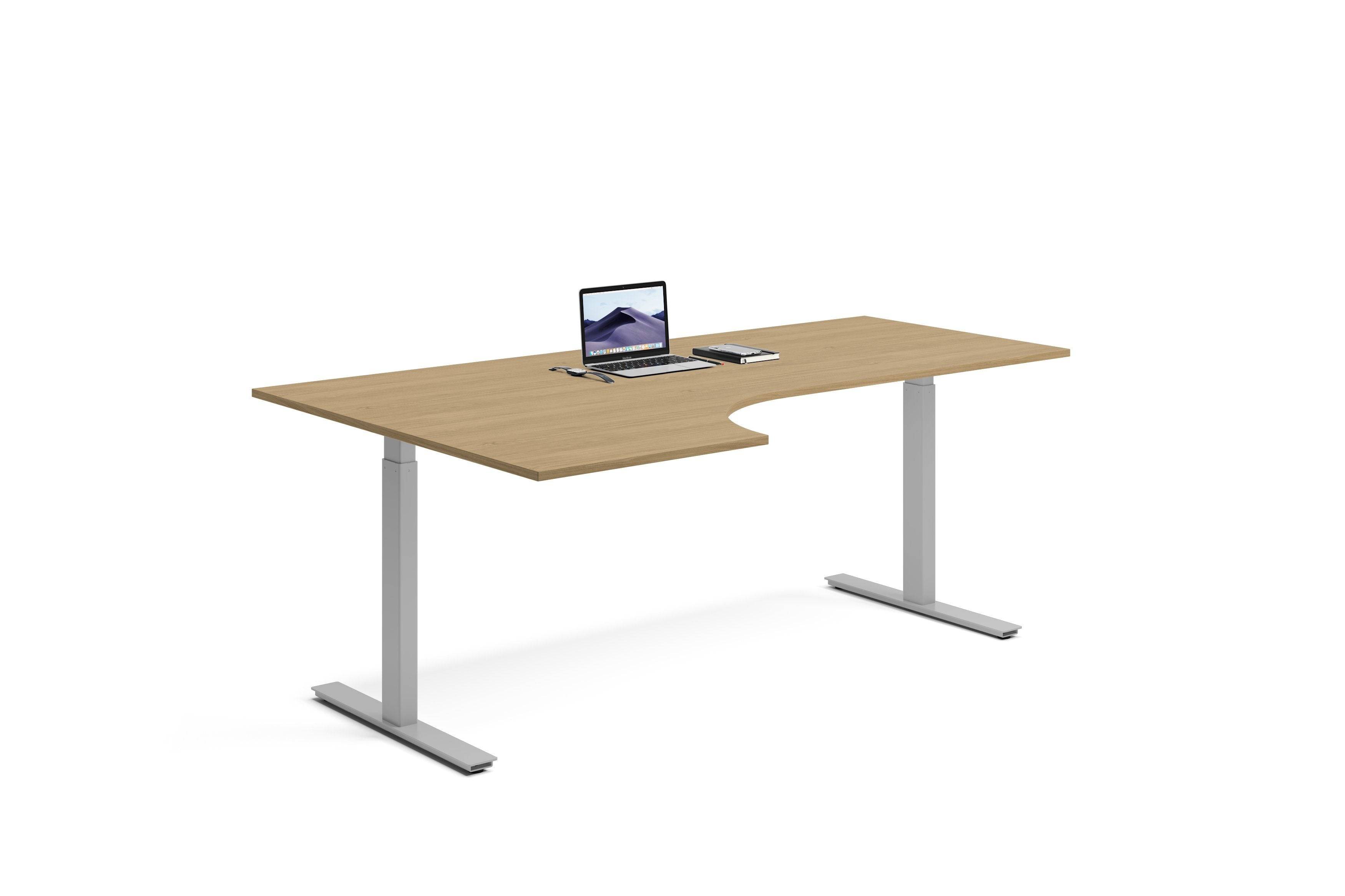 Hæve Sænkebord, Venstre Hjørne 200x120x80cm - Ergofunk Smart
