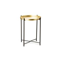 Scandinavian Collection - Tray Table - Gold - Ø35 cm H47 cm