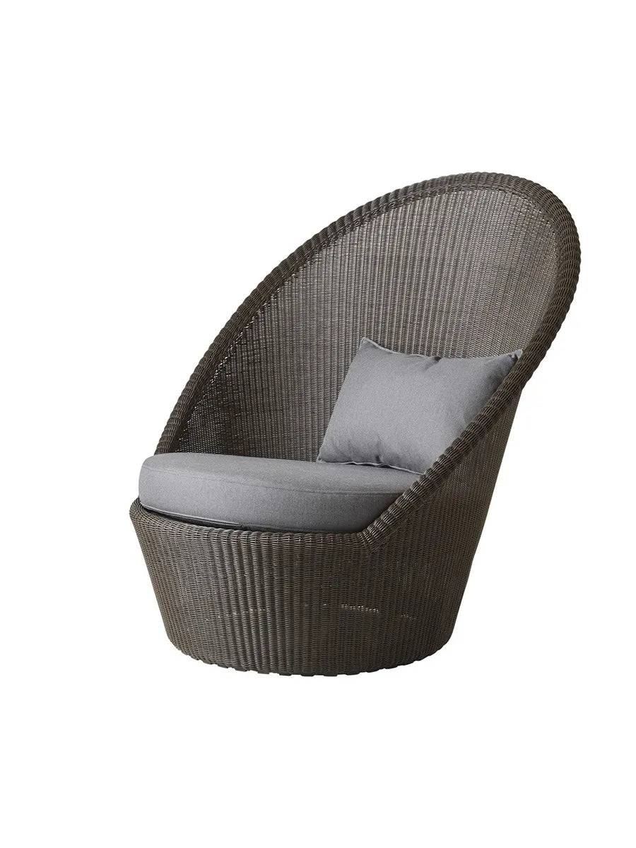 Kingston Solstol med hjul fra Cane-line Mocca / Grey, Cane-line Natté inkl. QuickDry - Jacobsen Plus