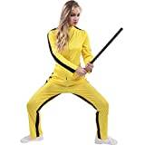 SEA HARE Kinesisk Kungfu maskeraddräkt gul bodysuit (dam kungfu), gUL, one size