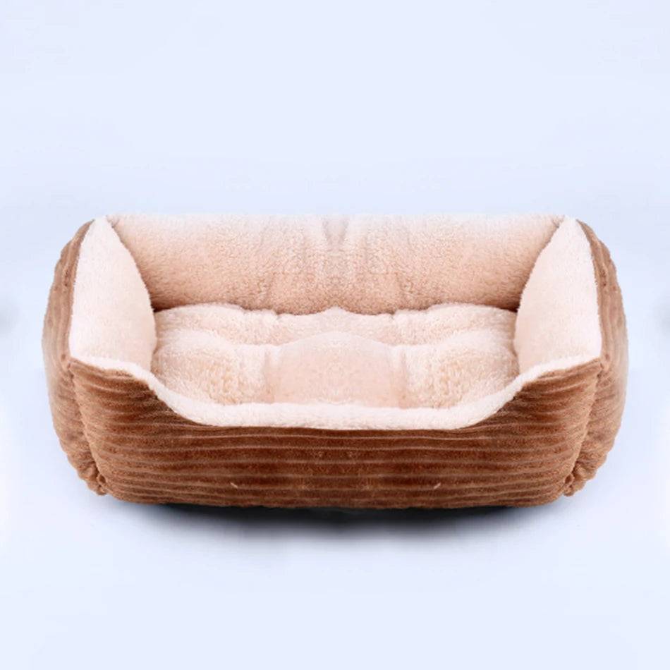 Square Plush Calming Dog & Cat Bed – Waterproof Oxford Sofa Cushion for Small & Medium Pets - cat dog bed 01 / XXL(88X65X17CM) (XXL(88X65X17CM))