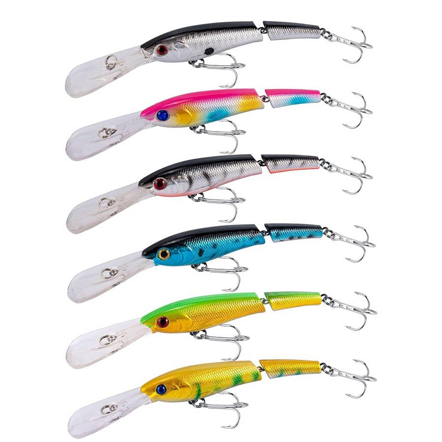 6pcs Jerkbait Minnow Artificial Bait For Pike Fishing Lures Trolling Multi-jointed Swimbait Striper Minnow Fishing Tackle
