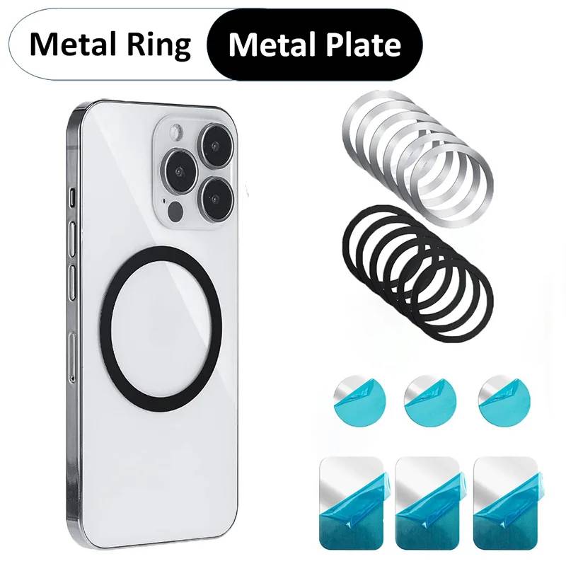Universal Metal Plate and Metal Ring Mobile Phone Popsocket Accessories Suitable for Magnetic Phone Stands and Car Phone Holder