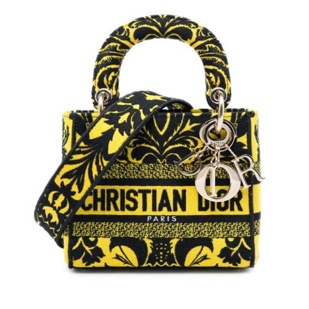 Dior Vintage Pre-owned Lady D-Lite Håndtaske - Vintage - Dame - Gul - ONE SIZE - Uld