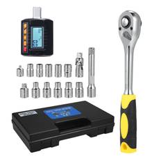 ENT-340 Digital Torque Meter Set Wrench Torque Tester 12'' Drive Torque Gauge with Sound Light ENT-135 svart