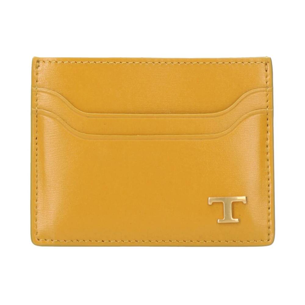 Tod's Gul Læderkortholder Pung - Accessories - Herre - Gul - ONE SIZE - Læder