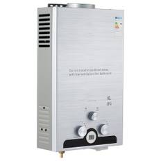 CO-Z Gasdriven LPG-genomströmningsvärmare, 8 liter, med sommar/vinter-inställning, mobil varmvattenberedare, varmvattenbehållare utan tank, omedelbar vattenvärmare, 13,6 Kw
