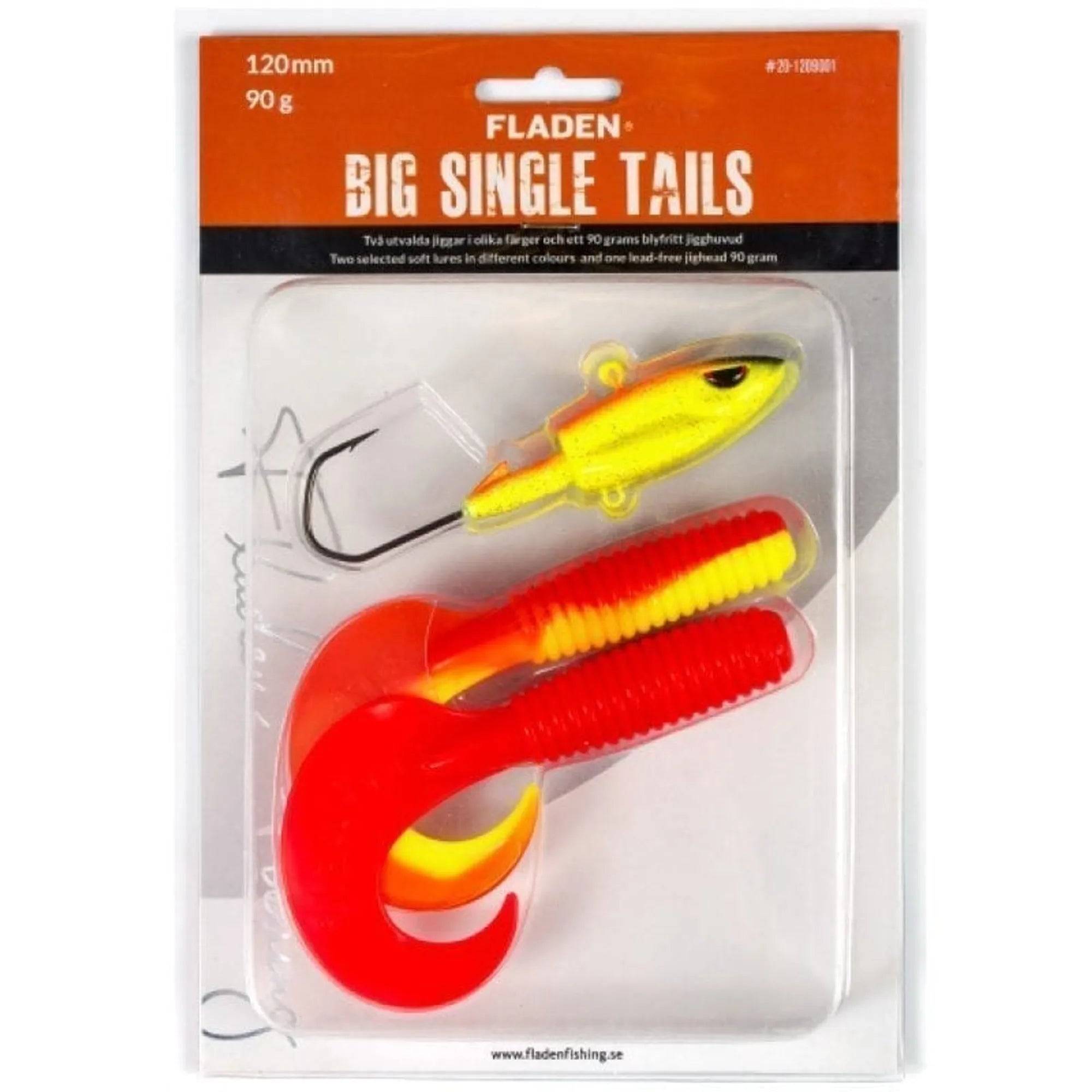 Jiggsortering Big Single Tail 120 mm 2 jiggar, jigghuvud 65gram
