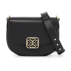Strathberry, Taske, Dame, Sort, ONE SIZE, Uld, Mini Bay Taske med Guld Monogram