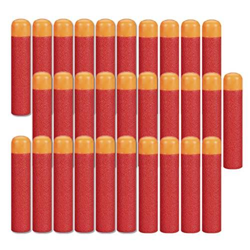 YAAVAAW 30 st stora röda megakulor skumpilar, 9,5 cm påfyllning stora kulor megapilar för Nerf N-strike Elite Mega Bullets serie blaster barn leksak pistol dartpilar