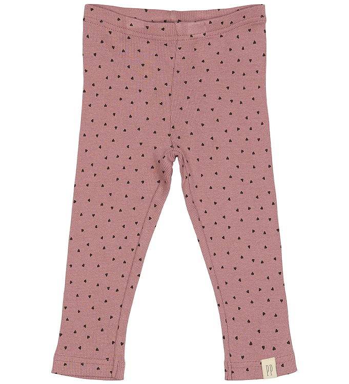Petit Piao Leggings - Rib - Modal - Nostalgic Rose/Coffee Bean - Petit Piao - 62 - Leggings