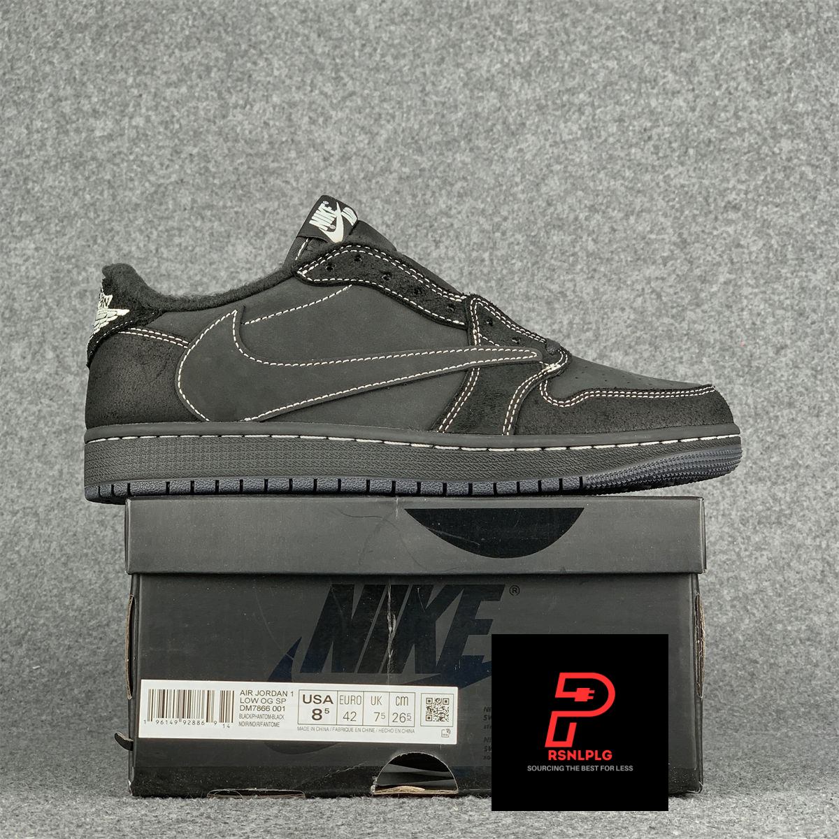 Travis Scott x Air Jordan 1 Low OG SP 'Black Phantom' (B-Grade Version) - (Mens) EUR 46 • US 12 • UK 11