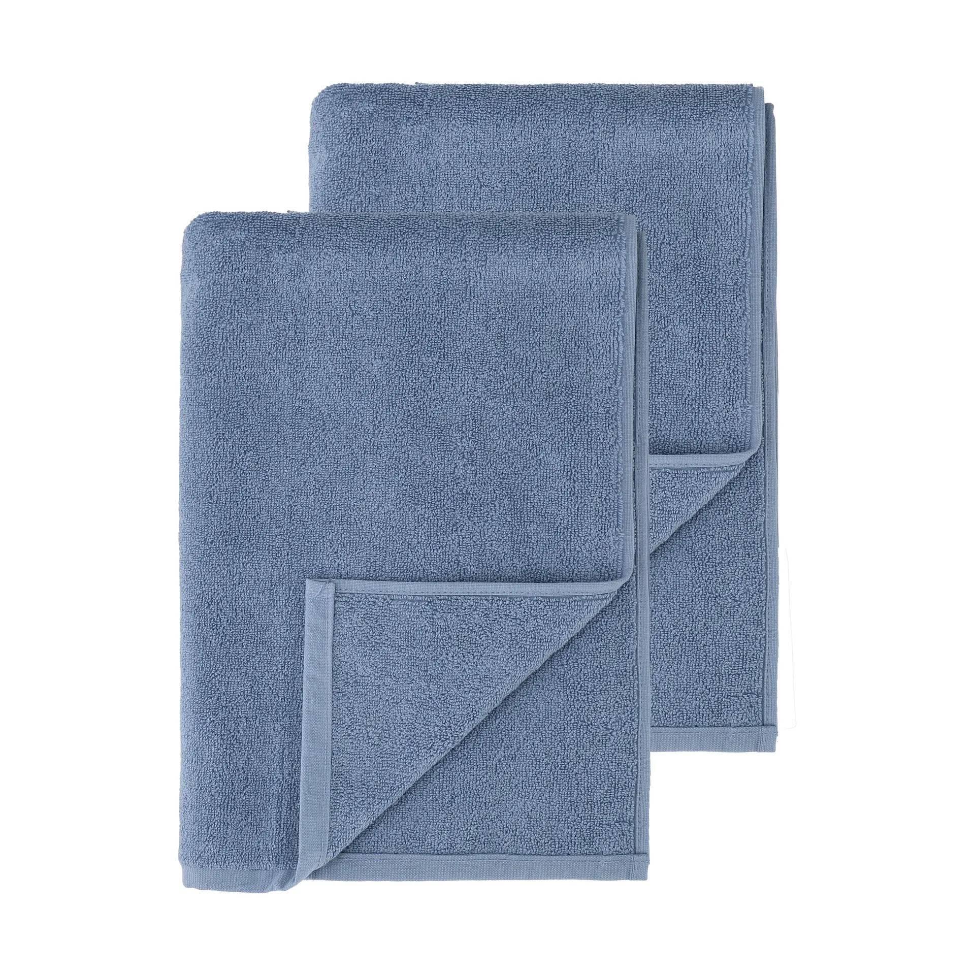 Scandi Living Drift badhanddukar 100x150 cm 2-pack - Blå