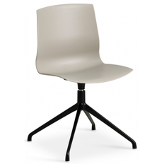 LIVA rotérbar spisebordsstol i metal og PVC H82 cm - Sort/Stengrå