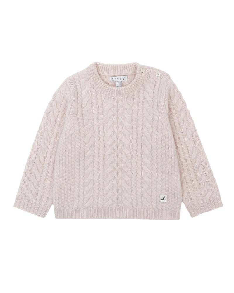 Tröja morgan cashmere crewneck pink