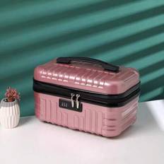 16&#39;&#39; Portable Cosmetic Bag For Women With Large Capacity And Password Lock, Waterproof Toiletry Organizer For Makeup Products Durable Luggage Carry On - Gold - 16 inch
