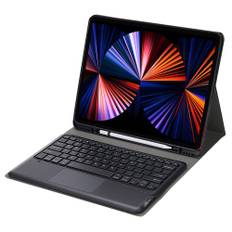 iPad Air 13 (2024 / 2025) - Bluetooth Tastatur med Touch Pad & aftagelig cover - DANSK layout - Sort