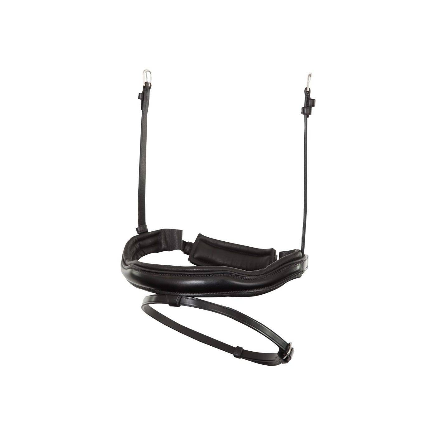 BR Extra Bred Anatomisk Pullback-nosgrimma med Aachenrem 4 cm - Svart/Silver , Full