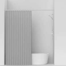 Badeforhæng grå, 150x220 cm, ekstra længde - VaskBAR