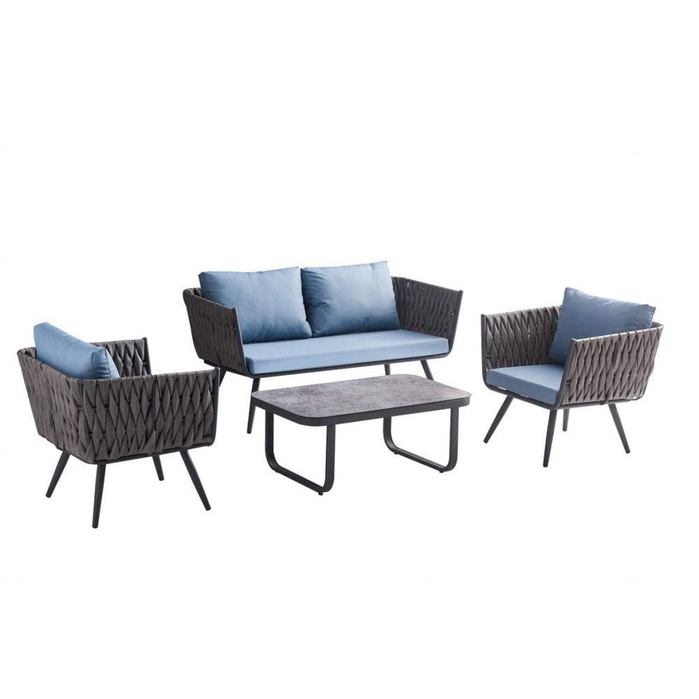 Malaga Rattan Outdoor Furniture Set - Dark Grey