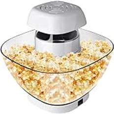 WBRSybUK Popcornmaskin varmluft popcorn tryckare popcorn maskin helautomatisk hushåll elektrisk uppvärmning popcorn för barn popcorn maskin elektrisk varm olja popcorn maskin, vit