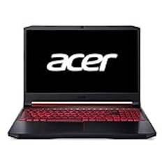 Acer Nitro 5 15,6 tum FullHD Gaming Notebook (Intel Core i7-9750H, 8 GB RAM, 1 TB HDD+128 GB SSD, Nvidia GTX1650-4GB, Linux) svart – QWERTY spanskt tangentbord