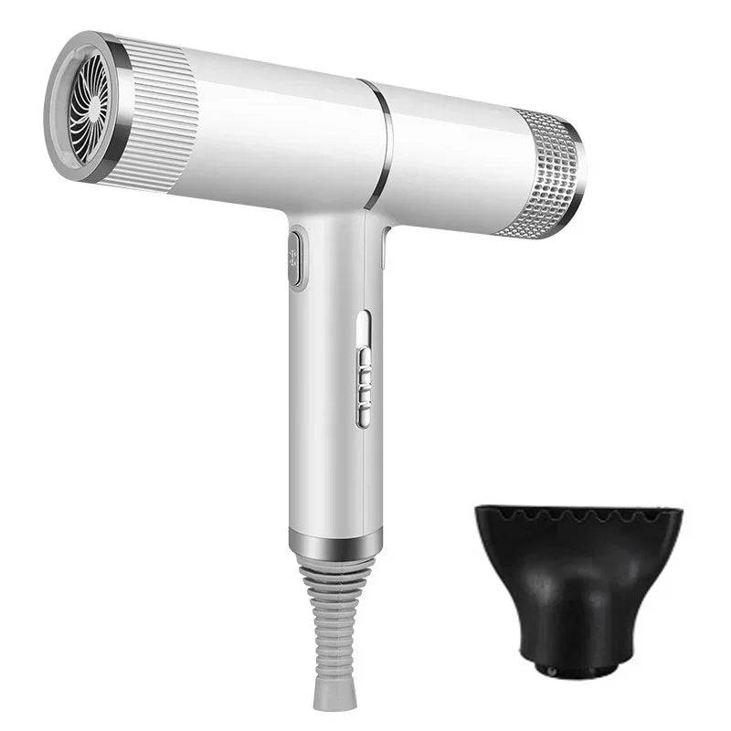 Professional Hair Dryer Infrared Negative Ionic Blow Dryer Hot Cold Wind S - White Version 01 / UK Plug