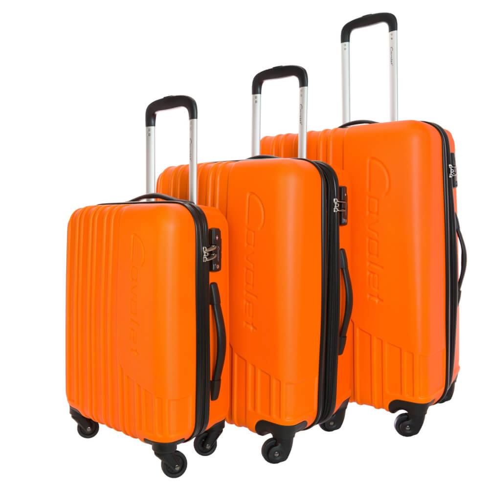 Cavalet Resväska Malibu om 3 set Expanderbar Orange