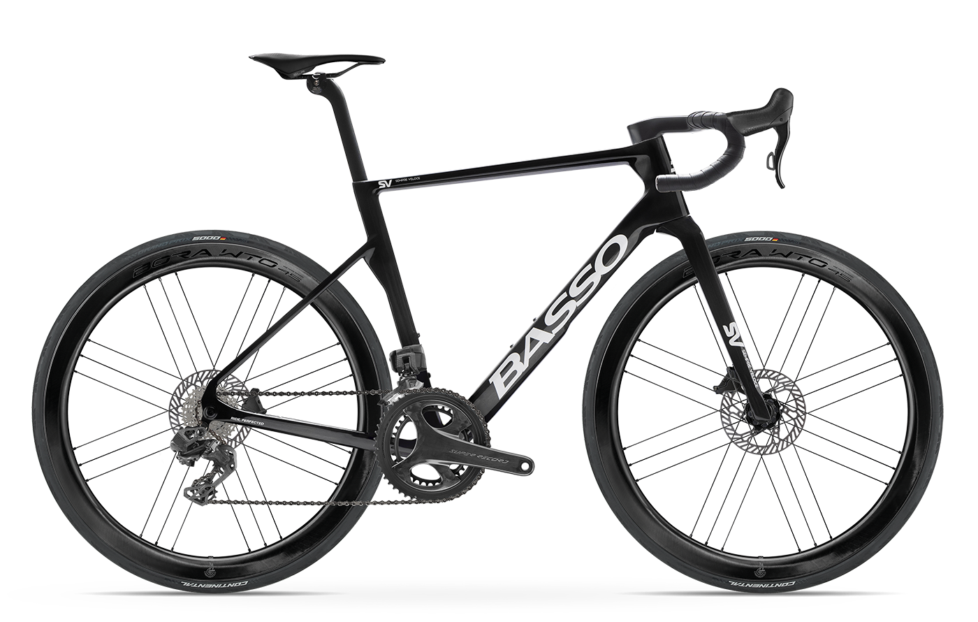 Basso SV 2025 - Campagnolo Super Record WRL 2x13s - Campagnolo Bora WTO 45 Dark - 097 / 45 / Pure Black (45)
