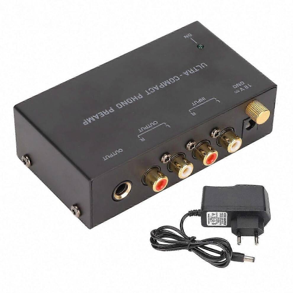 Phono Preamp with Stereo RCA Input and Output for Turntable Record Player Amplifier Featuring Independent Knob Control