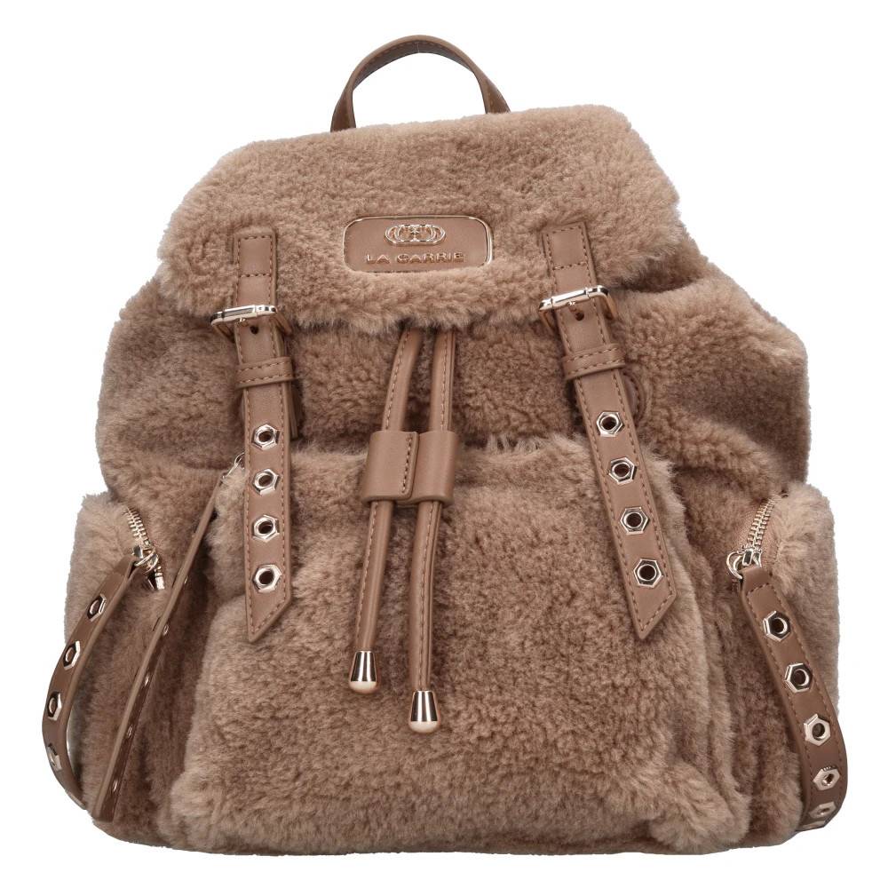 La Carrie Teddy Rygsæk - Tasker - Dame - Beige - ONE SIZE - Uld