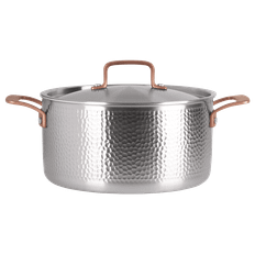 Pepper Gryta med lock 24 cm / 5.65 liter - Rostfri 100% satin finish