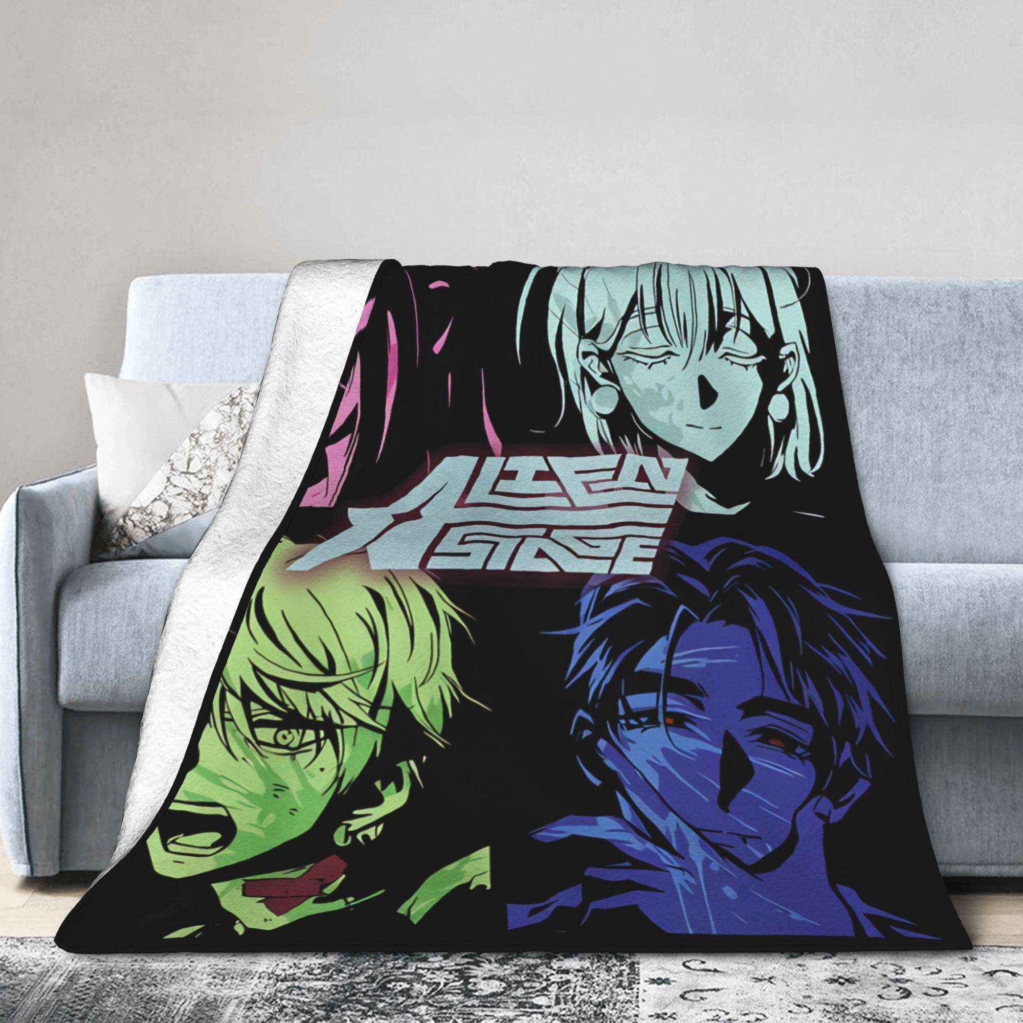 Alien Stage Sua Mizi Ivan Till Animefilt Fluffig Rolig Varm Pläd för Sängkläder Vardagsrum Vinter,