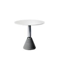 Magis - Table One Bistrot H72 Polished/White top Ø79 - Småbord & Sidobord utomhus - Konstantin Grcic - Vit - Laminat/Metall/Sten