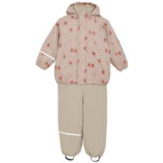 CeLaVi Regnkläder m. Hängslen/Fleece - AOP - Krasse - CeLaVi - 80 - Regnkläder