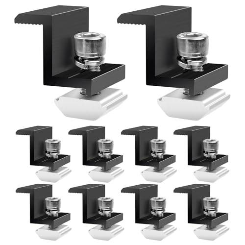 Monteringsfästen för solpaneler: 10 st 30 mm klammer, Z-fäste, aluminiumkonstruktion, för tak, husbil, båt, husvagn, fotovoltaisk installation