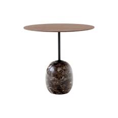 &Tradition Lato LN9 Sofabord Oval Lakeret Valnød/Emparador Marmor